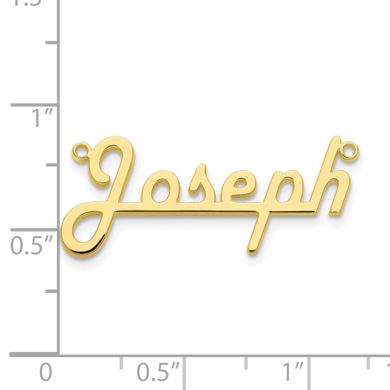 10K Yellow Gold Polished Harlow Solid Font Underlined Name Plate