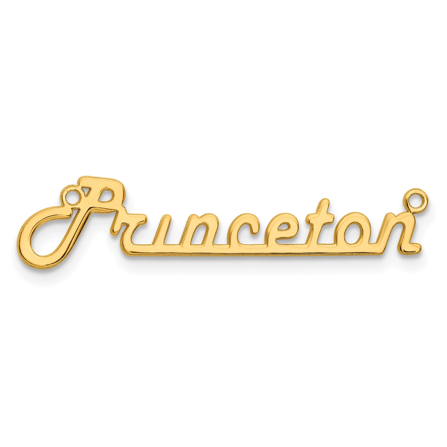 10K Yellow Gold Polished Harlow Solid Font Underlined Name Plate
