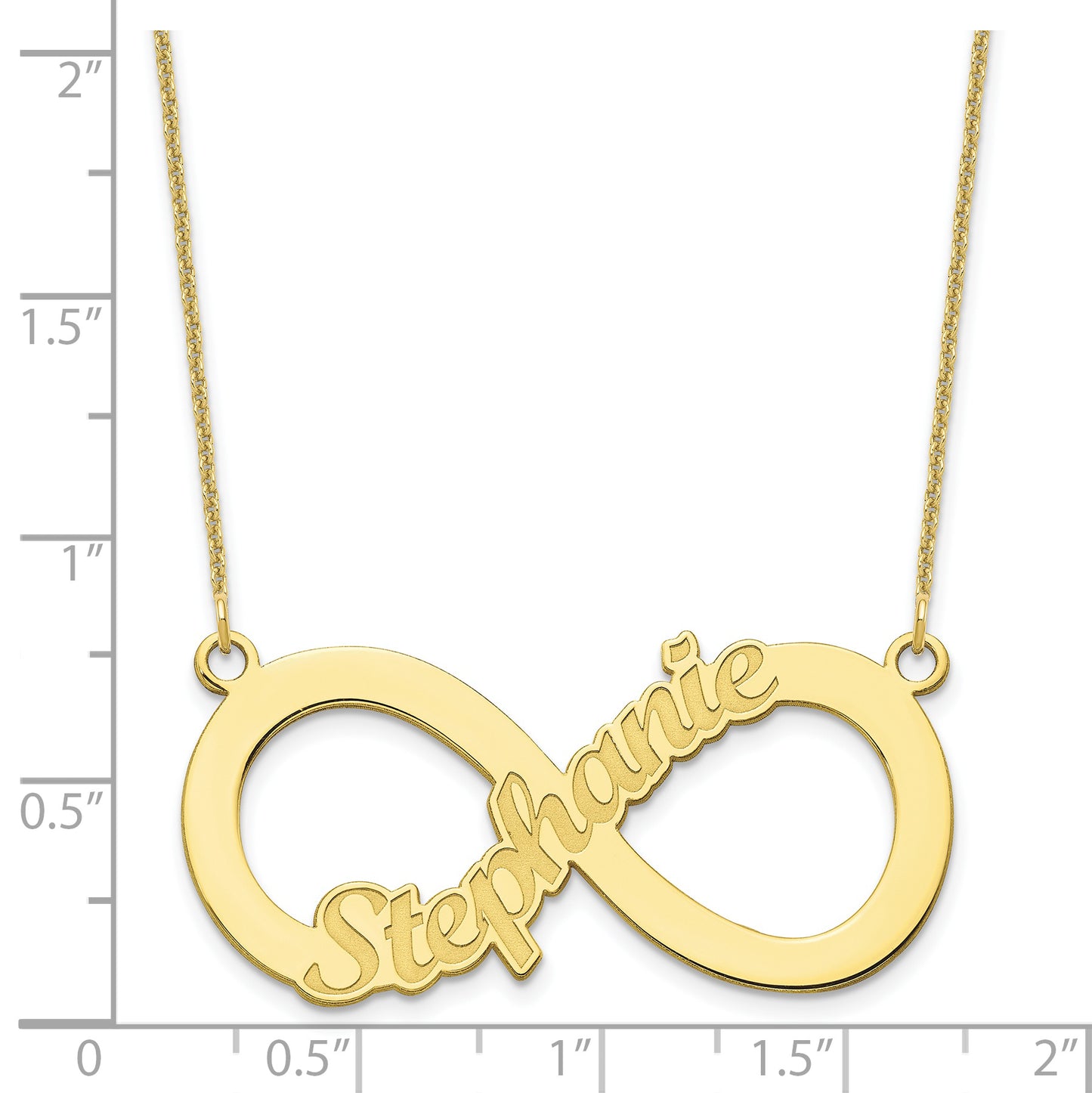 10K Yellow Gold 1 Name Infinity Necklace