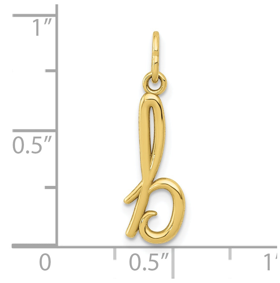 10k Yellow Gold Letter b Initial Charm