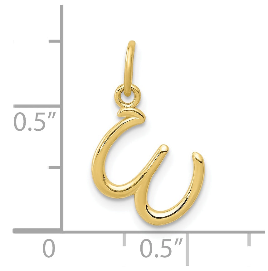 10k Yellow Gold Letter w Initial Charm