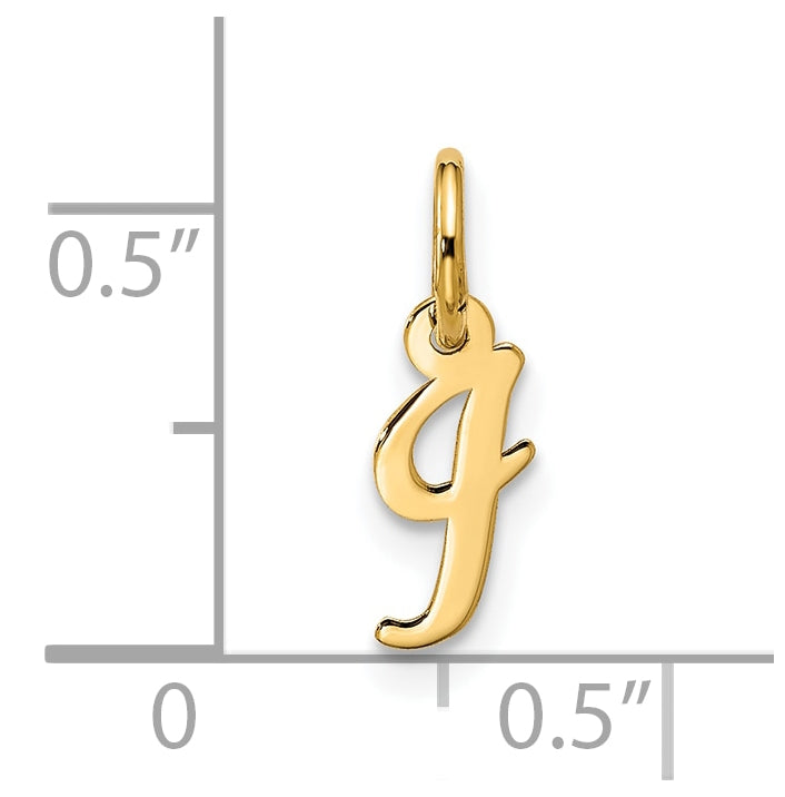 10K Yellow Gold Small-Script Initial I Charm