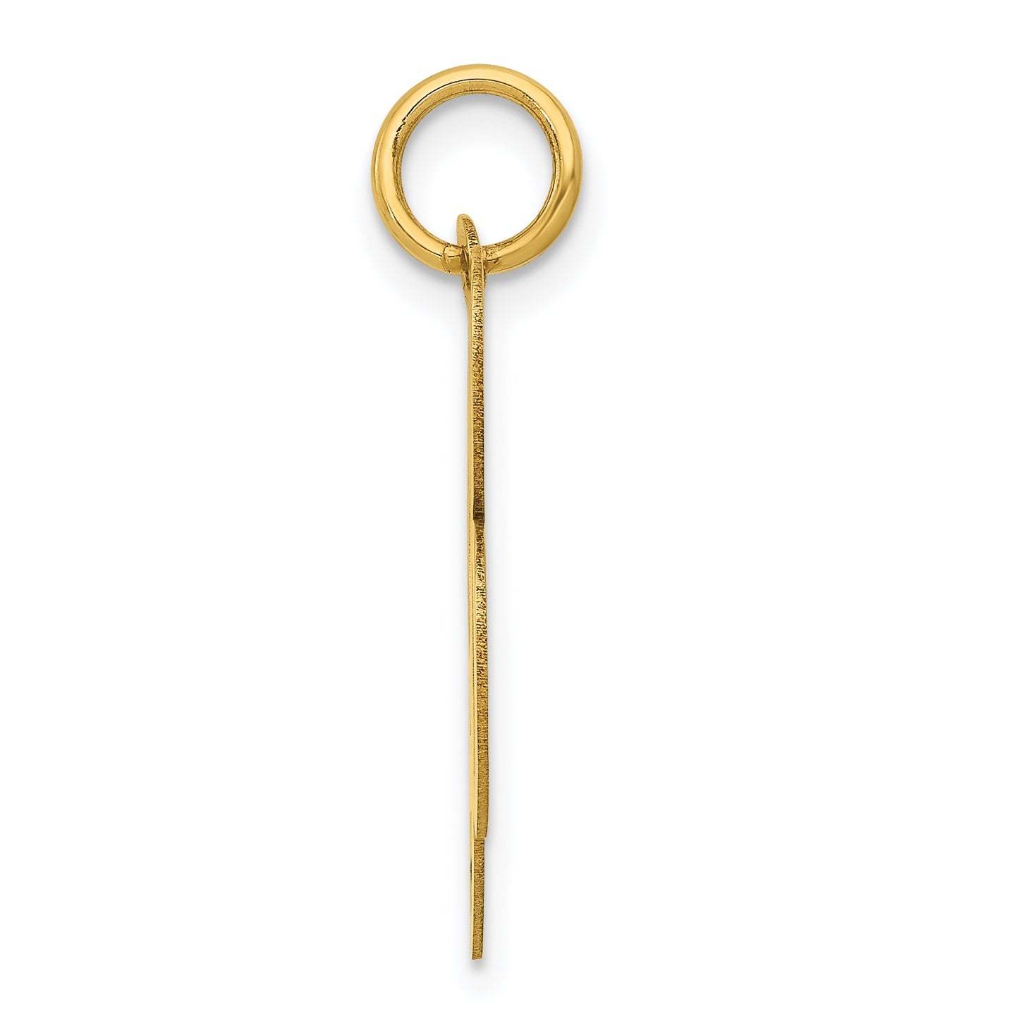 10K Yellow Gold Large Fancy Script Letter B Initial Charm