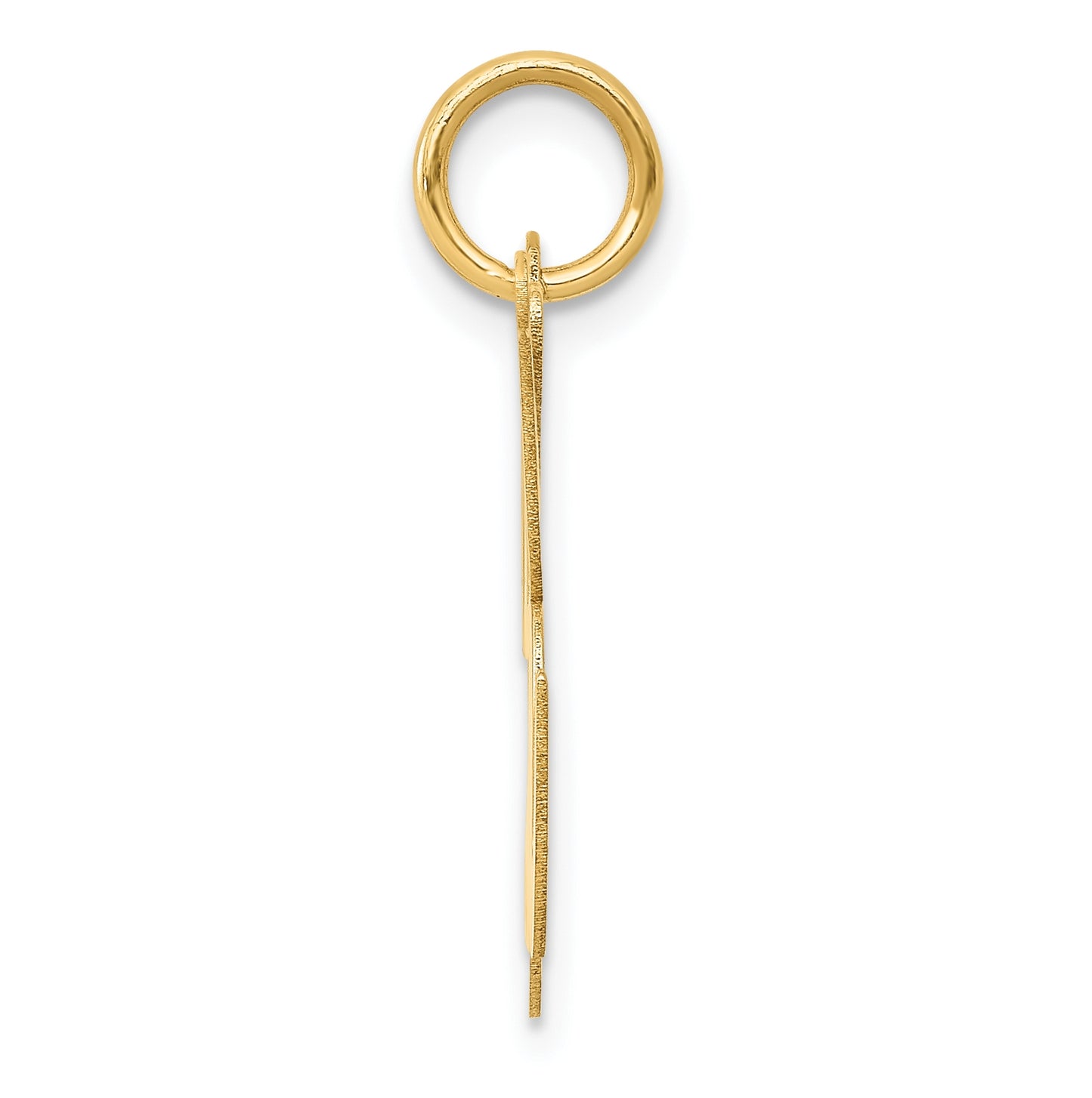 10K Yellow Gold Large Fancy Script Letter K Initial Charm