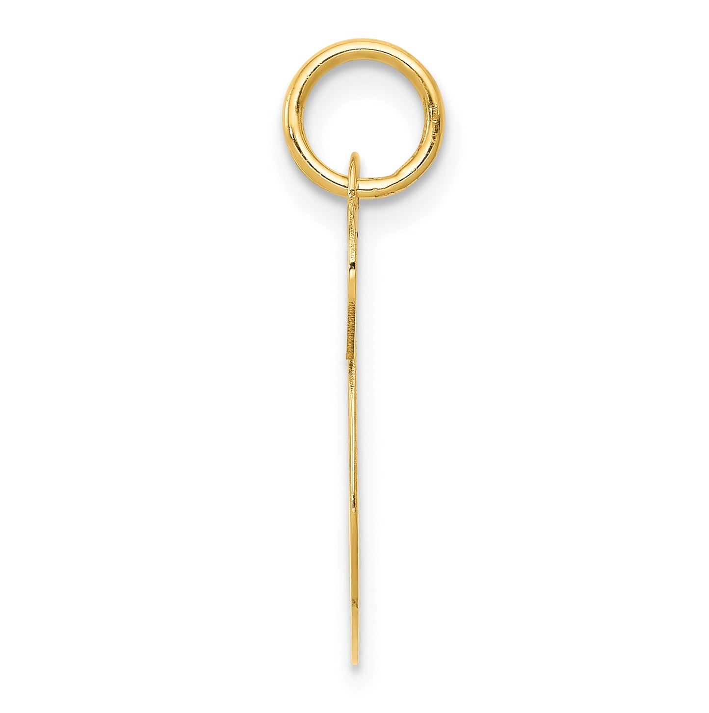 10K Yellow Gold Large Fancy Script Letter S Initial Charm