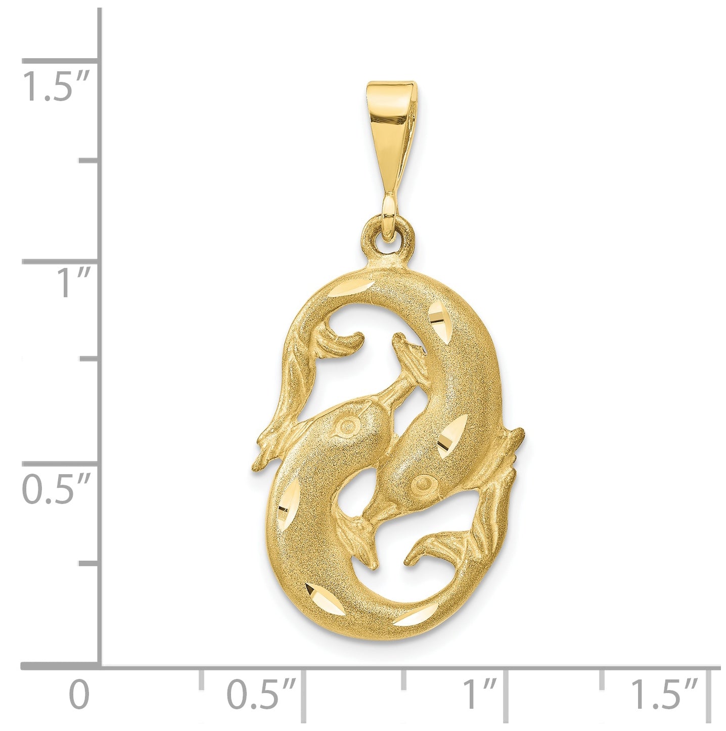 10K Yellow Gold Pisces Zodiac Charms