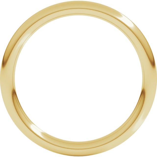 14K Yellow Or White Or Rose Gold Or Sterling Silver Standard Weight Full Round Comfort-Fit Band