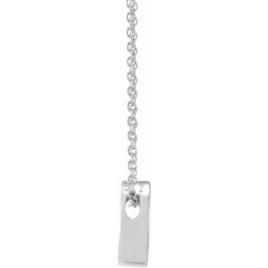 Sterling Silver 10 X 10 Mm 16-18 In Polished Engravable Disc Necklace