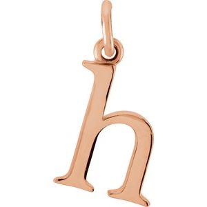 18K Rose Gold-Plated Sterling Silver Polished Lowercase Initial Pendant