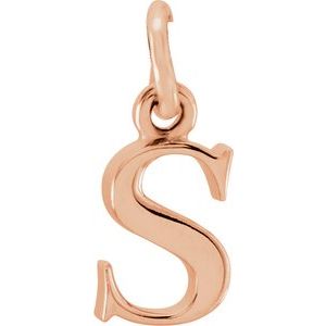 18K Rose Gold-Plated Sterling Silver Polished Lowercase Initial Pendant