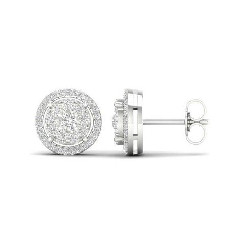 10K White Gold 0.25 Cttw Diamond Earring