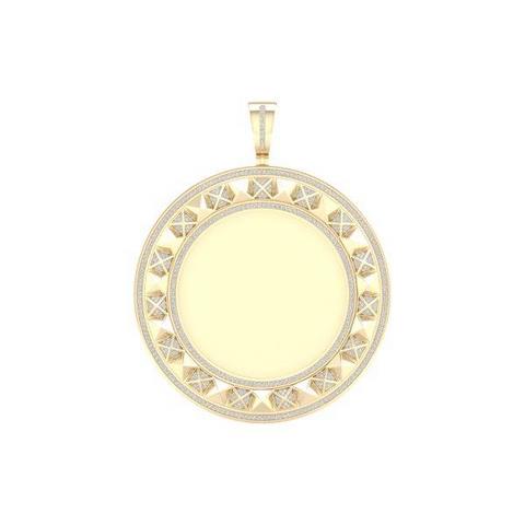 10K Yellow Gold 1.50 Cttw Diamond Memory Pendants