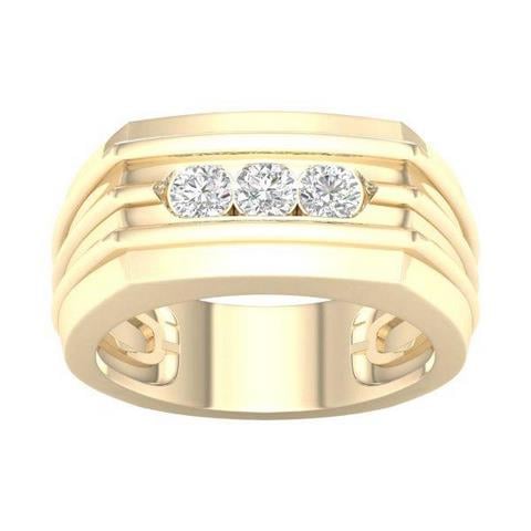 10K Yellow Gold 0.50 Cttw Diamond Mens Ring