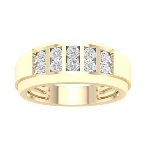 10K Yellow Gold 0.20 Cttw Diamond Mens Band