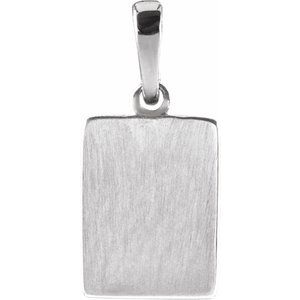14K White Gold Round 2Mm G-H I1 .03 Ct Natural Diamond Pendant