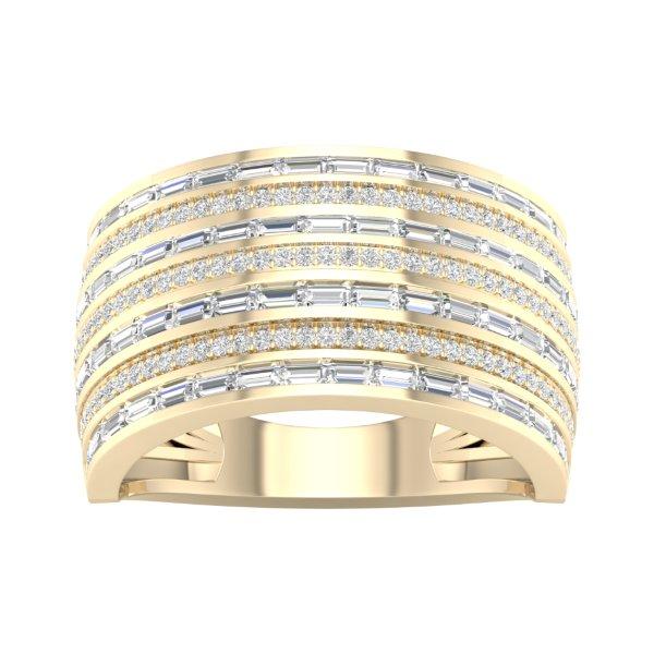 10K Yellow Gold 1.33 Cttw Diamond Mens Band