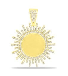10K Yellow Gold 2.39 Cttw Diamond Memory Pendants