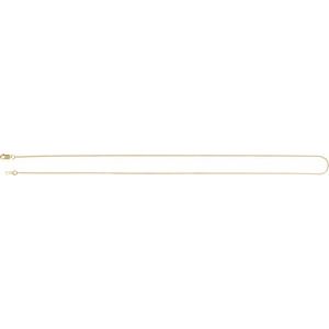 14K Yellow Or White Or Rose Gold Or Sterling Silver 1 mm Lobster Clasp Diamond-Cut Curb Chain