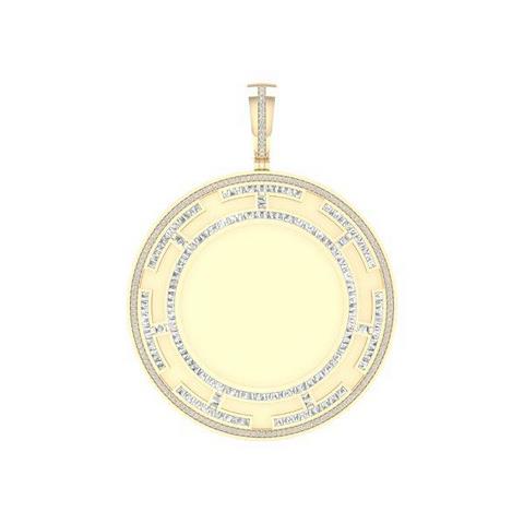 10K Yellow Gold 2.50 Cttw Diamond Memory Pendant