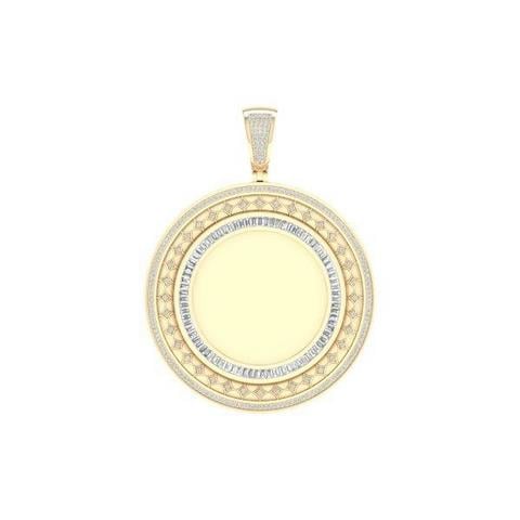 10K Yellow Gold 2.50 Cttw Diamond Memory Pendant