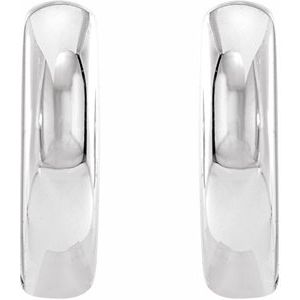 Sterling Silver Pair Hinged Hoop Earrings With Bead Blast Finish, Length: 9.5 Mm, Thickness: 2.25 Mm