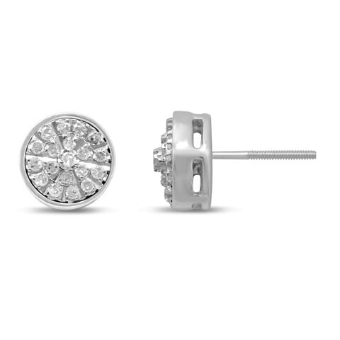 10K White Gold 0.15 Cttw Diamond Earring