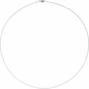 14K Yellow Or White Or Rose Gold Or Sterling Silver 1 mm Lobster Clasp Diamond-Cut Curb Chain