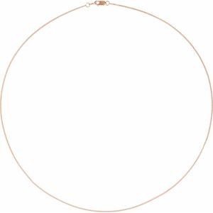 14K Yellow Or White Or Rose Gold Or Sterling Silver 1 mm Lobster Clasp Diamond-Cut Curb Chain