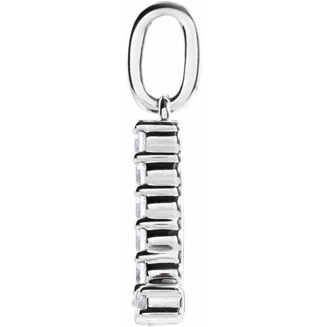 14K Yellow Or White Gold Round Si1-Si2, G-H Polished Lab-Grown Diamond Initial Pendant