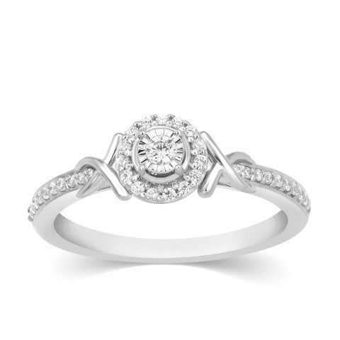 10K Yellow Or White Gold 0.23 Cttw Diamond Ladies Ring