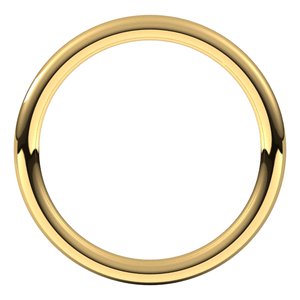 18K Yellow Or White Or Rose Gold 2 Mm Full Round Comfort-Fit Band