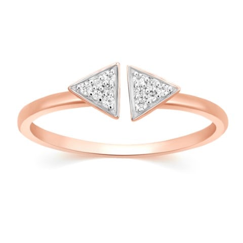 10K White Or Rose Gold 0.05 Cttw Diamond Ladies Ring