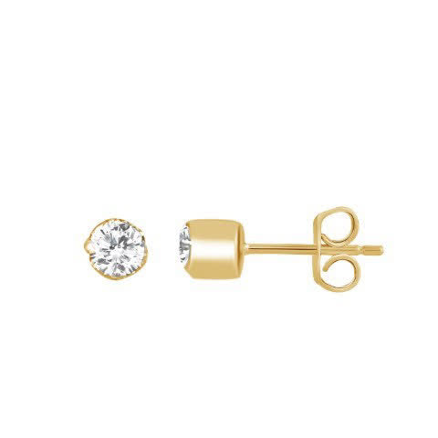 10K Yellow Gold 0.10-0.12 Cttw Diamond Earring