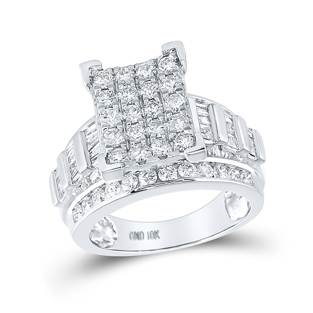 10K White Or Yellow Gold Round Diamond Bridal Wedding Engagement Ring , Womens Size: 5-10