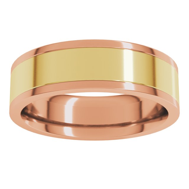 14K Yellow/Rose Or White/Yellow Gold Standard Comfort-Fit Flat Band