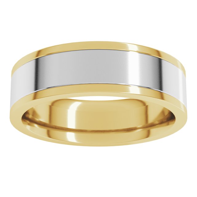 14K Yellow/Rose Or White/Yellow Gold Standard Comfort-Fit Flat Band