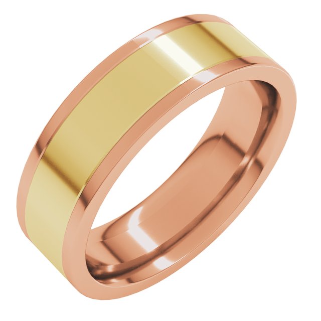 14K Yellow/Rose Or White/Yellow Gold Standard Comfort-Fit Flat Band