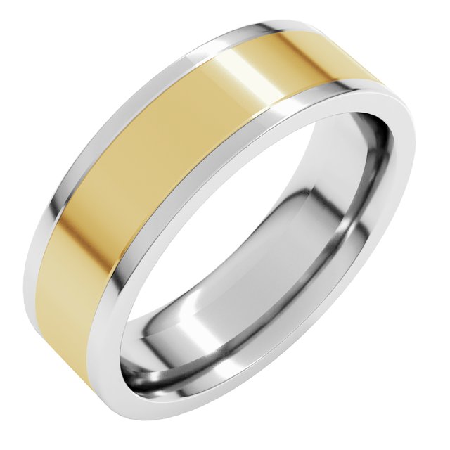 14K Yellow/Rose Or White/Yellow Gold Standard Comfort-Fit Flat Band