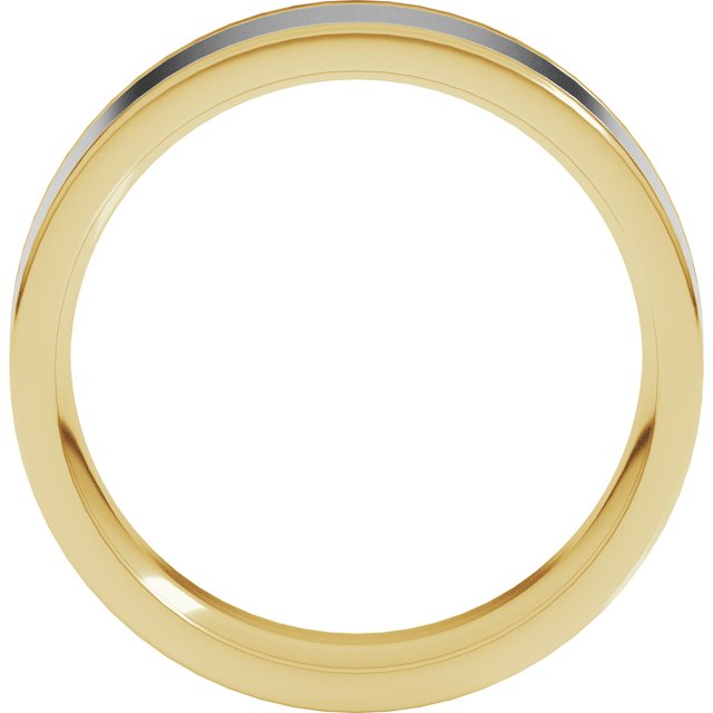 14K Yellow/Rose Or White/Yellow Gold Standard Comfort-Fit Flat Band