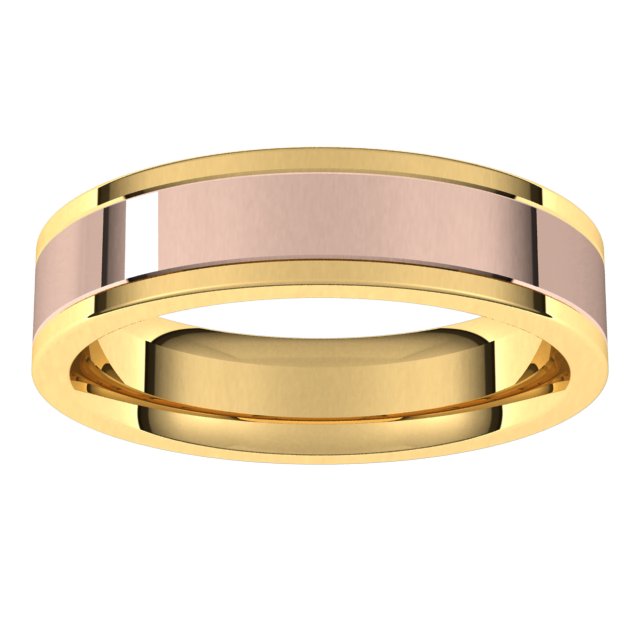 14K Yellow/Rose Or White/Yellow Gold Standard Comfort-Fit Flat Band