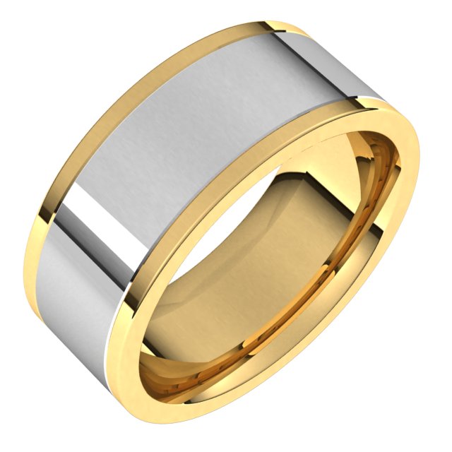 14K Yellow/Rose Or White/Yellow Gold Standard Comfort-Fit Flat Band