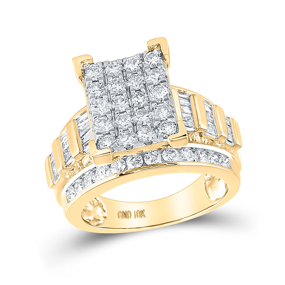 10K White Or Yellow Gold Round Diamond Bridal Wedding Engagement Ring , Womens Size: 5-10