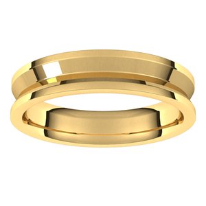 14K Yellow Gold 5 Mm Reversed Knife Edge Band Size 9.5