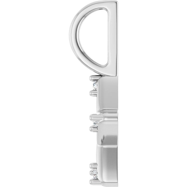 14K White Gold Round 1.2 Mm I1, G-H Polished .03 Ctw Natural Diamond Star Charm/Pendant