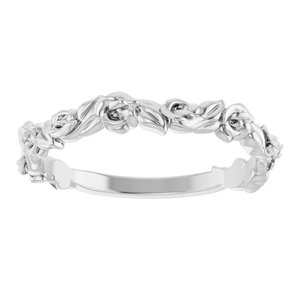 Sterling Silver Polished Rose Ring Size 7