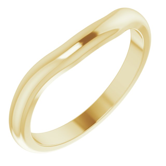 14K Yellow Or White Gold Or Platinum 5 X 3 Mm Oval 4 Mm Polished Contour Matching Band, Size 7