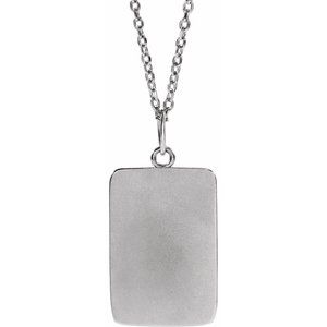 Sterling Silver 17.96 X 10.6 Mm 16-18 In Polished Mama Necklace