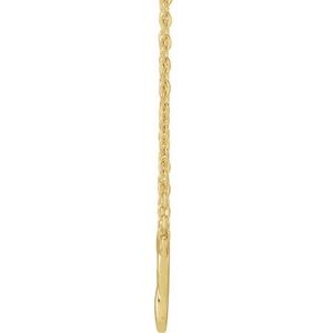 14K Yellow Gold 11.68 X 8.9 Mm 16-18 In Polished Celtic-Inspired Heart Necklace