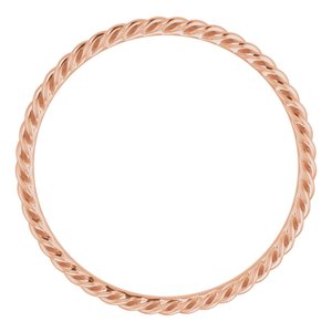 14K Yellow Or Rose Gold 2.2 mm Skinny Rope Band