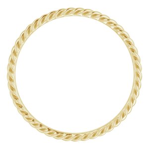 14K Yellow Or Rose Gold 2.2 mm Skinny Rope Band